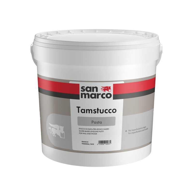 Stucco in pasta San Marco Tamstucco per muri e superfici in legno interne (Secchio 20Kg)
