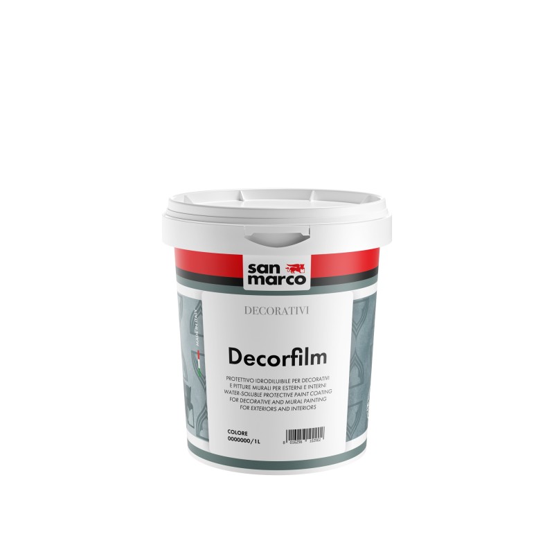 Protettivo idrodiluibile Decorfilm San Marco per pitture decorative esterne ed interne (Secchio 1 o 4Lt)