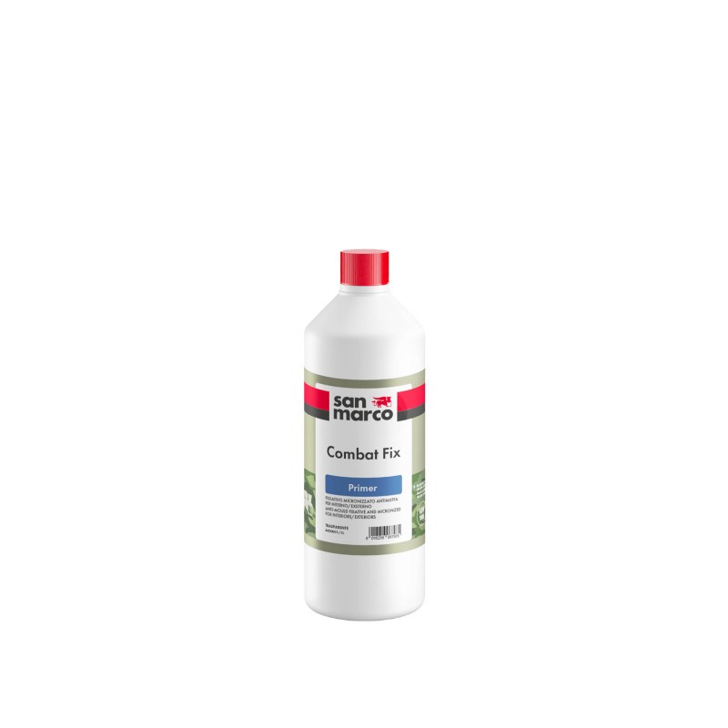 Fissativo antimuffa Combat FIX San Marco trasparente per interni ed esterni (1Lt, 5Lt o 15Lt) San Marco - 1
