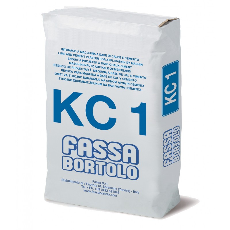 Intonaco di fondo Fassa KC1 a base calce e cemento (Sacco da 25 Kg) Fassa Bortolo - 1