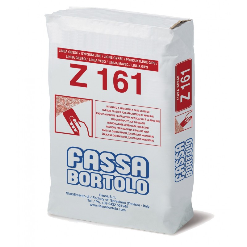 Intonaco di fondo Fassa Z161 a base di gesso e perlite per interni (Sacco da 25 Kg) Fassa Bortolo - 1