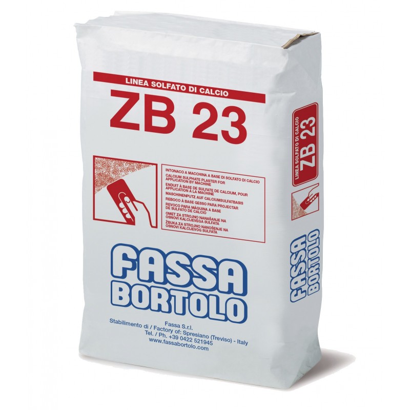 Intonaco di fondo Fassa ZB23 a base di solfato di calcio per interni (Sacco da 25 Kg) Fassa Bortolo - 1