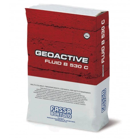 Malta cementizia Fassa Geoactive Fluid B530C a reologia controllabile da fluida a superfluida, espansiva (Sacco da 25 Kg) Fassa 