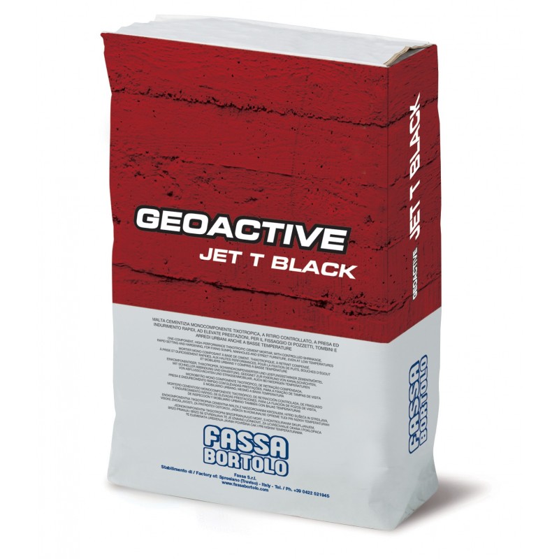 Malta cementizia Fassa Geoactive Jet T Black monocomponente rapida, di colore nero (Sacco da 25 kg) Fassa Bortolo - 1