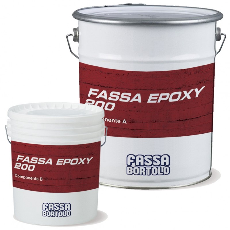 Adesivo epossidico Fassa Epoxy 200 (Componente A 4 Kg + Componente B 1 Kg) Fassa Bortolo - 1