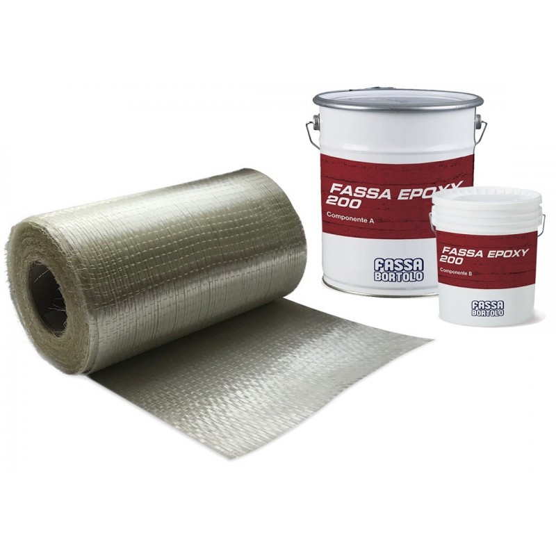 Tessuto unidirezionale Fassa Fassatex Glass 300 in fibra di vetro lunghezza 50 metri (1 Rotolo) Fassa Bortolo - 2