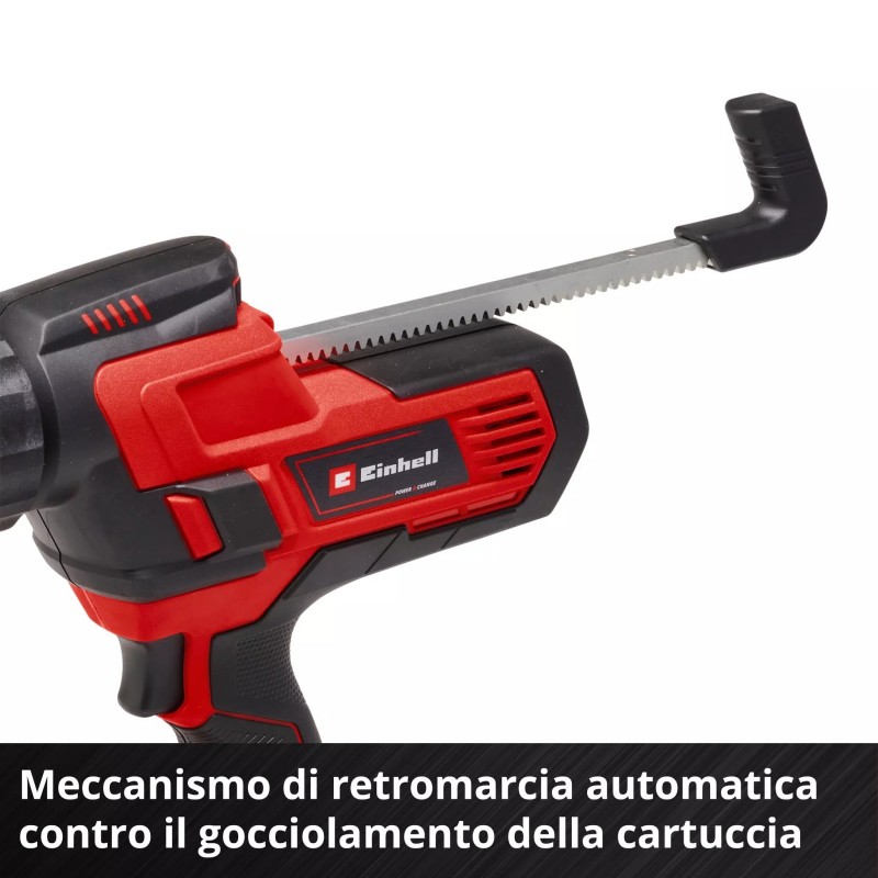 EINHELL PISTOLA PER SILICONE A CARTUCCIA A BATTERIA TE-SG 18/10 Li-Solo