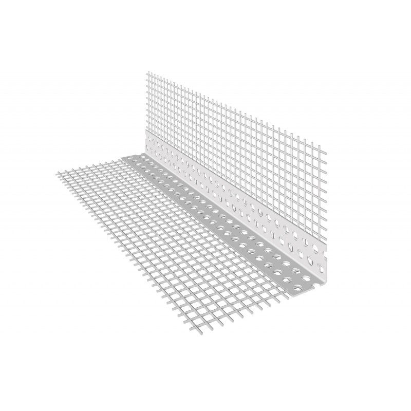 Paraspigolo Fassa in PVC con rete in fibra di vetro preincollata lunghezza 2500 mm (Confezione da 25 e 50 Pz) Fassa Bortolo - 1