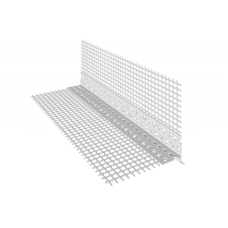 Paraspigolo Fassa in pvc con gocciolatoio diagonale lunghezza 2500 mm (Confezione da 20 Pz) Fassa Bortolo - 1