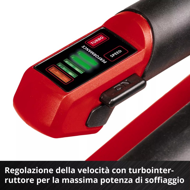 EINHELL SOFFIATORE PER FOGLIE A BATTERIA GP-LB 18/200 Li E-Solo