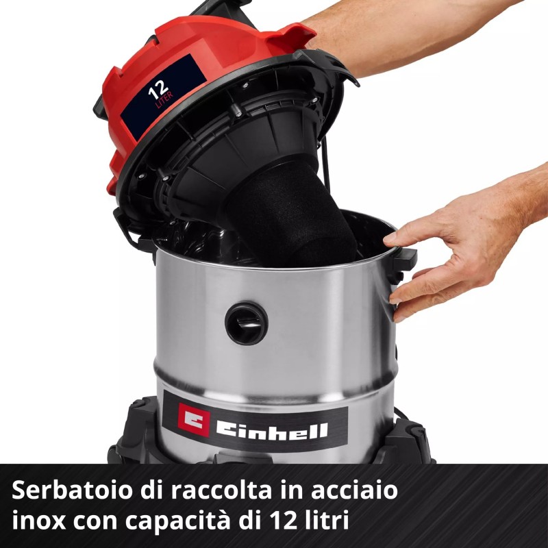 EINHELL ASPIRASOLIDI E LIQUIDI TC-VC 1240 S