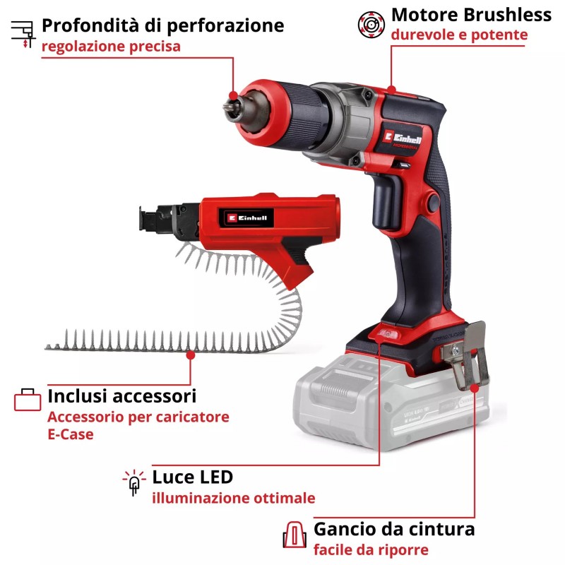 EINHELL AVVITATORE PER CARTONGESSO TP-DY 18 Li BL +Magazine
