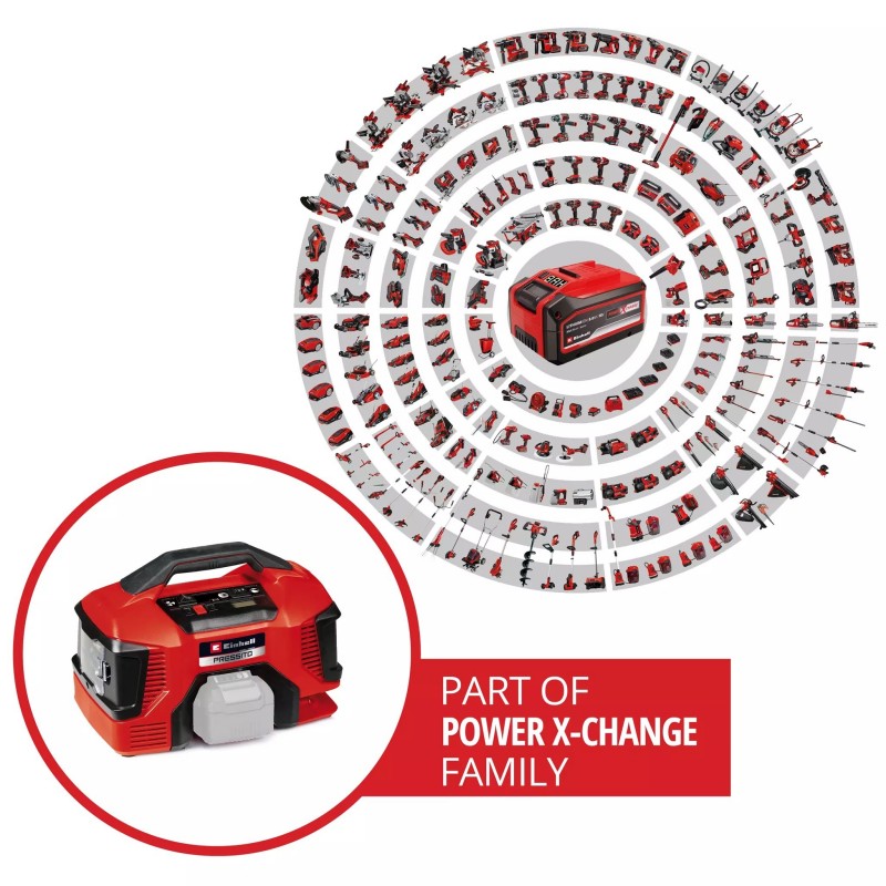 EINHELL COMPRESSORE A BATTERIA PRESSITO 18/21
