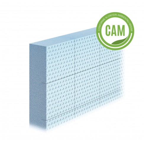 Lastra Fassa Basetherm per zoccolatura in EPS stampato 50x100 cm spessore 10 cm(Confezione da 6 lastre pari a 3 mq) Fassa Bortol