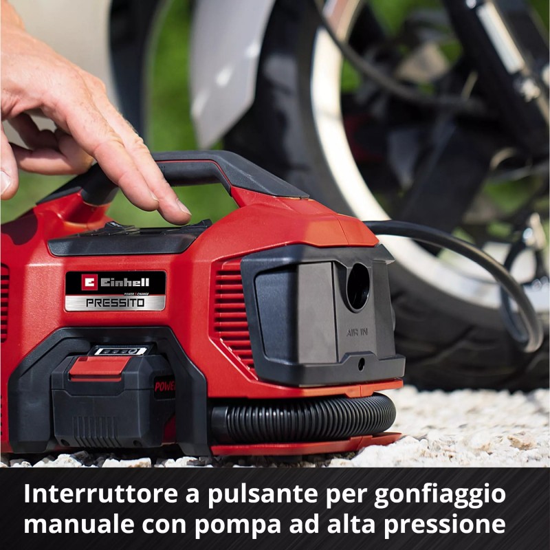 EINHELL COMPRESSORE A BATTERIA PRESSITO 18/21
