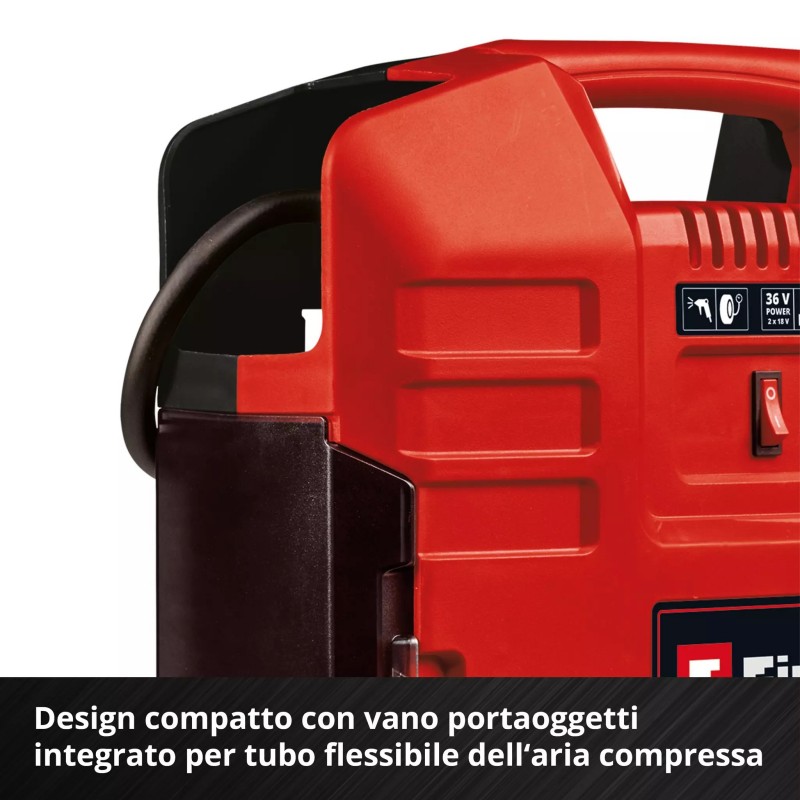EINHELL COMPRESSORE A VALIGETTA A BATTERIA TE-AC 36/8 LI OF SET-SOLO