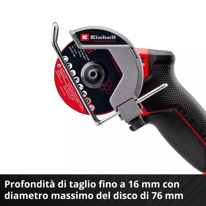 EINHELL SMERIGLIATRICE COMPATTA TP-CO 18/76-C Li BL - Solo