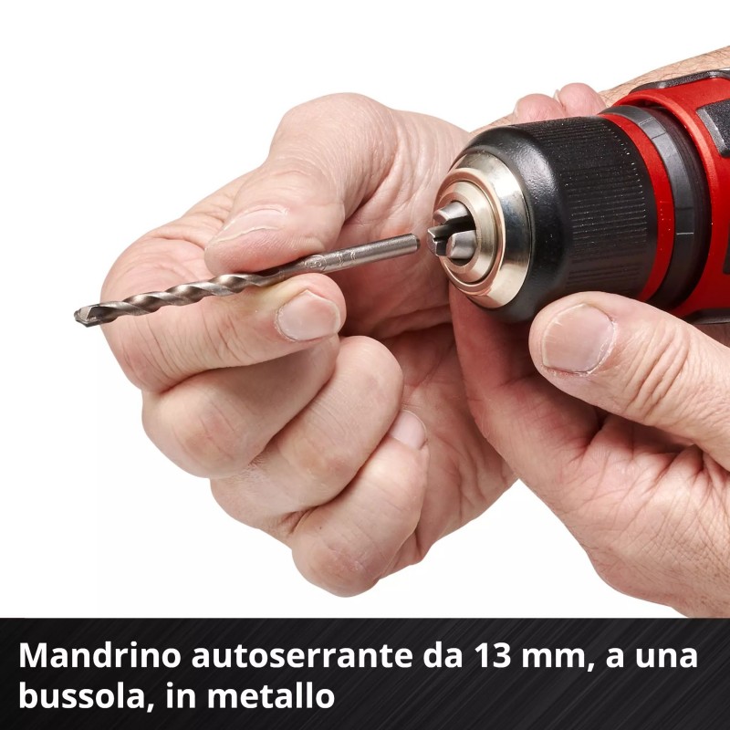 EINHELL TRAPANO A PERCUSSIONE A BATTERIA TE-CD 18/48 Li-i-Solo