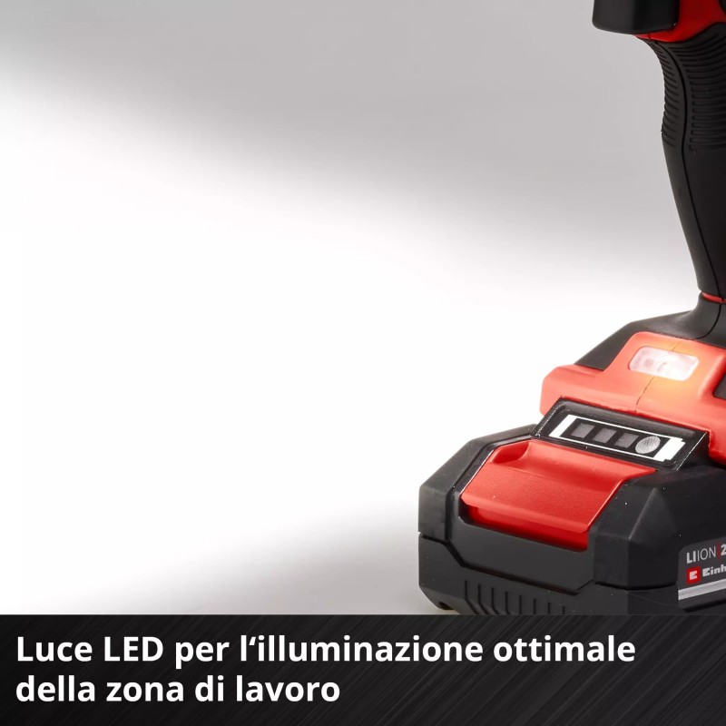 EINHELL TRAPANO A PERCUSSIONE A BATTERIA TE-CD 18/48 Li-i-Solo