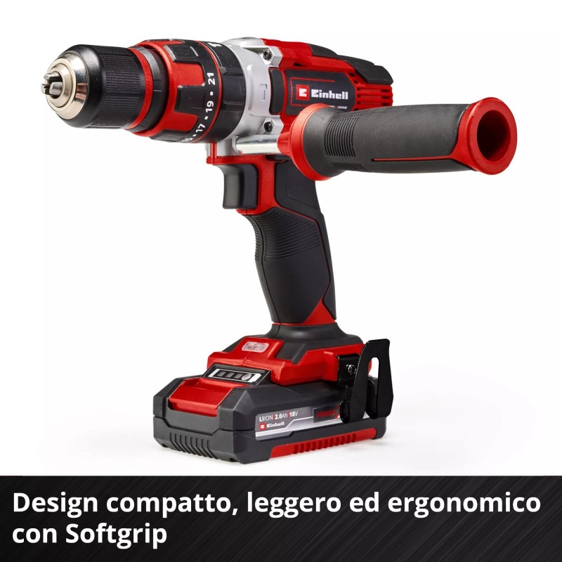 EINHELL TRAPANO A PERCUSSIONE A BATTERIA TE-CD 18/48 Li-i-Solo