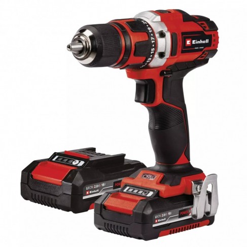 EINHELL TRAPANO AVVITATORE A BATTERIA TE-CD 18/40-1 Li (2x2.0 Ah)