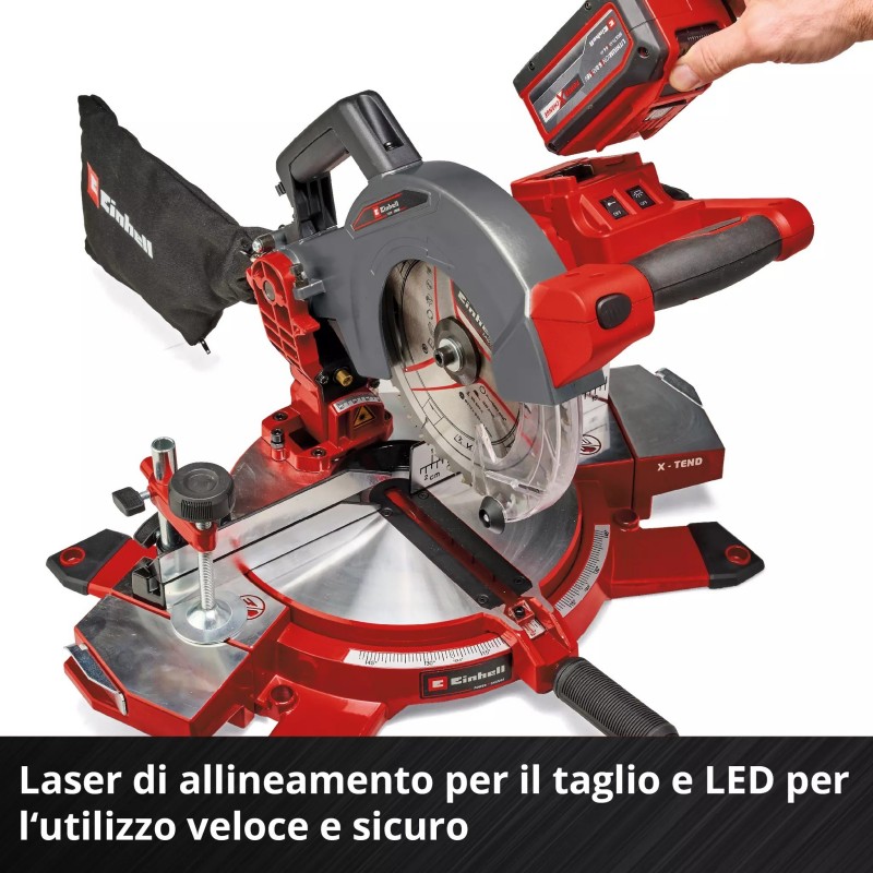 EINHELL TRONCATRICE A BATTERIA TE-MS 18/210 Li-Solo