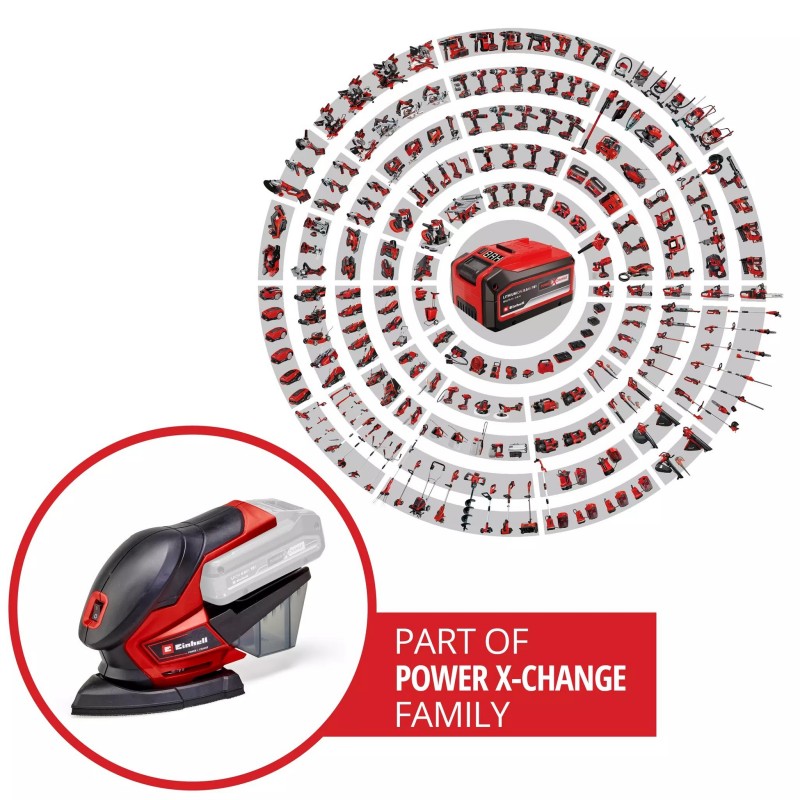 EINHELL LEVIGATRICE ORBITALE A BATTERIA TE-OS 18/150 Li Solo