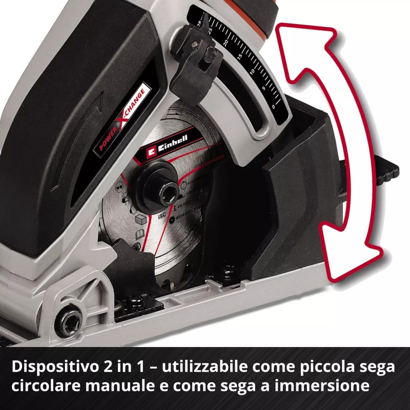 EINHELL MINI SEGA CIRCOLARE A BATTERIA TE-CS 18/89 Li - Solo