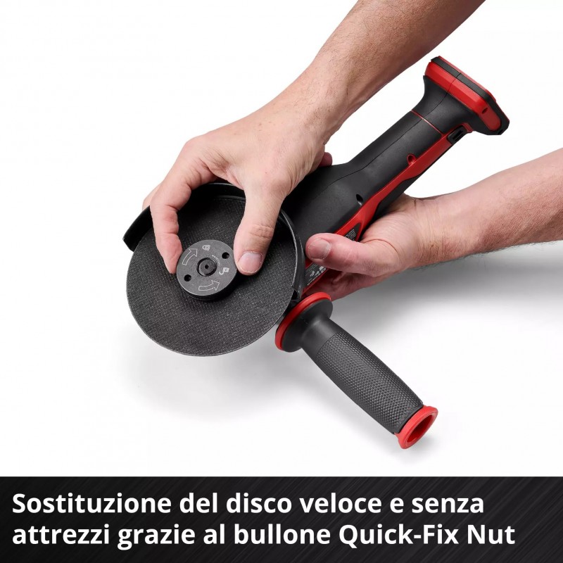 EINHELL SMERIGLIATRICE ANGOLARE A BATTERIA AXXIO 18/115 Q
