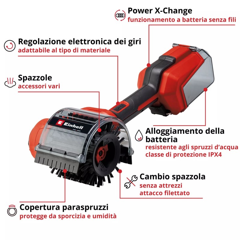 EINHELL SPAZZOLA PER SUPERFICI PICOBELLA 18/90