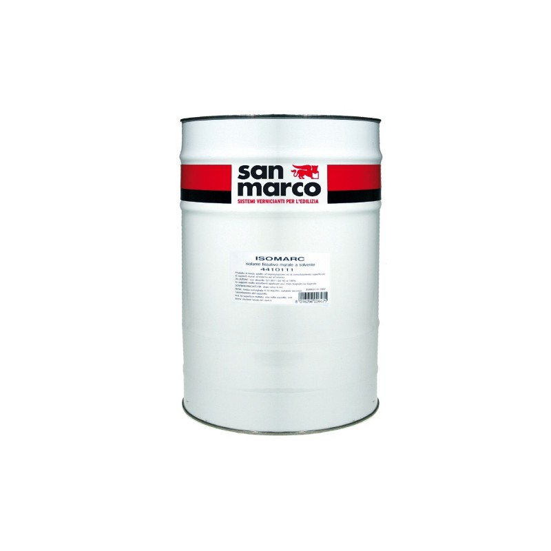 Isolante fissativo murale a solvente Isomarc San Marco per interno ed esterno (Secchio da 16Lt)