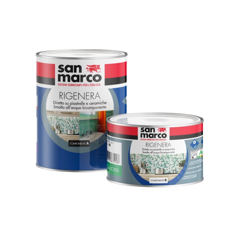 Finitura San Marco Rigenera bianco o trasparente (Combinazione A 0.5 lt + Combinazione B 0.3 lt)