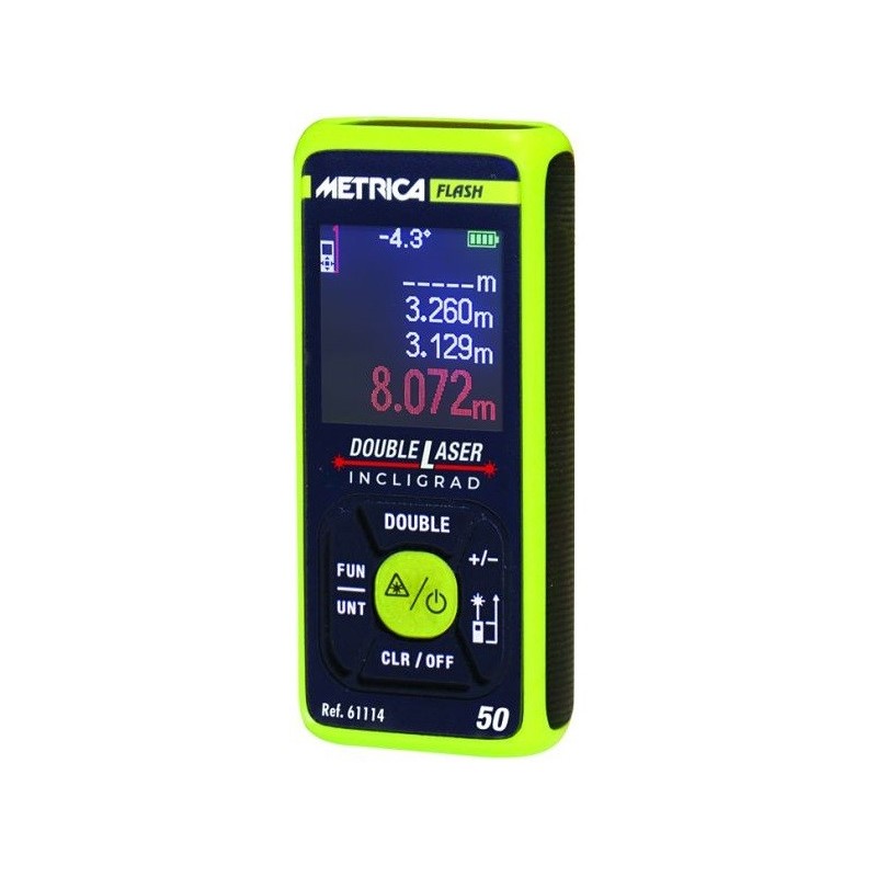 Distanziometro laser rosso Metrica Double Laser Incligrad