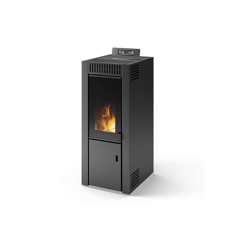 Stufa Isabel CS Thermos a pellet con bruciatore semi-autopulente, Metallo Nero, a fumi posteriore/superiore, 8,9kW CS Thermos - 