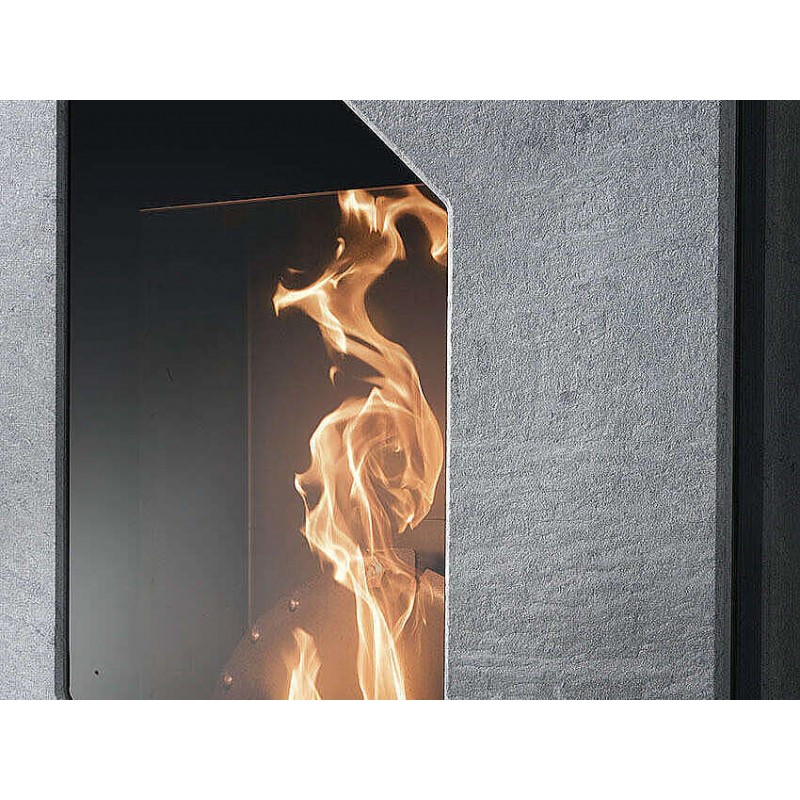 Stufa Sirmione 9 CS Thermos a pellet con bruciatore autopulente, finitura di design in pietra