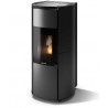 Stufa Arianna 12 Plus CS Thermos a pellet con bruciatore autopulente, Ceramica Nero, a fumi posteriore/superiore, 13,2kW