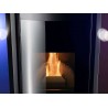 Stufa Garda 9 Plus CS Thermos a pellet, Ceramica Perla, vetro panoramico curvato