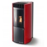 Stufa Garda 9 Stagna CS Thermos a pellet, Metallo Rosso, a fumi posteriore/superiore, 10,1kW