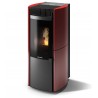 Stufa Garda 9 Plus Stagna CS Thermos a pellet, Ceramica Bordeaux, a fumi posteriore/superiore, 10,1kW