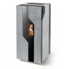 Stufa Sirmione 12 Stagna CS Thermos a pellet, Pietra Ollare, a fumi posteriore/superiore, 10,8kW