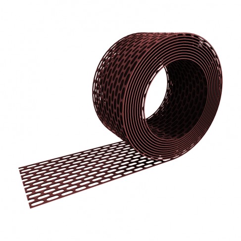 Rete antiuccelli in PVC Riwega 100 mm rosso marrone (rotolo 5 m
