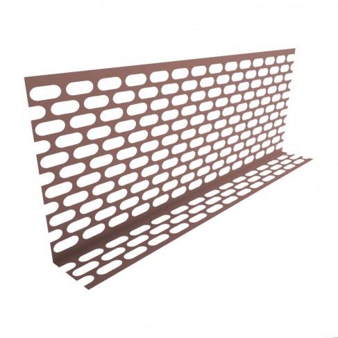 Rete antiuccelli ad angolo Riwega 24x100 mm Alluminio marrone (conf. 50 m)