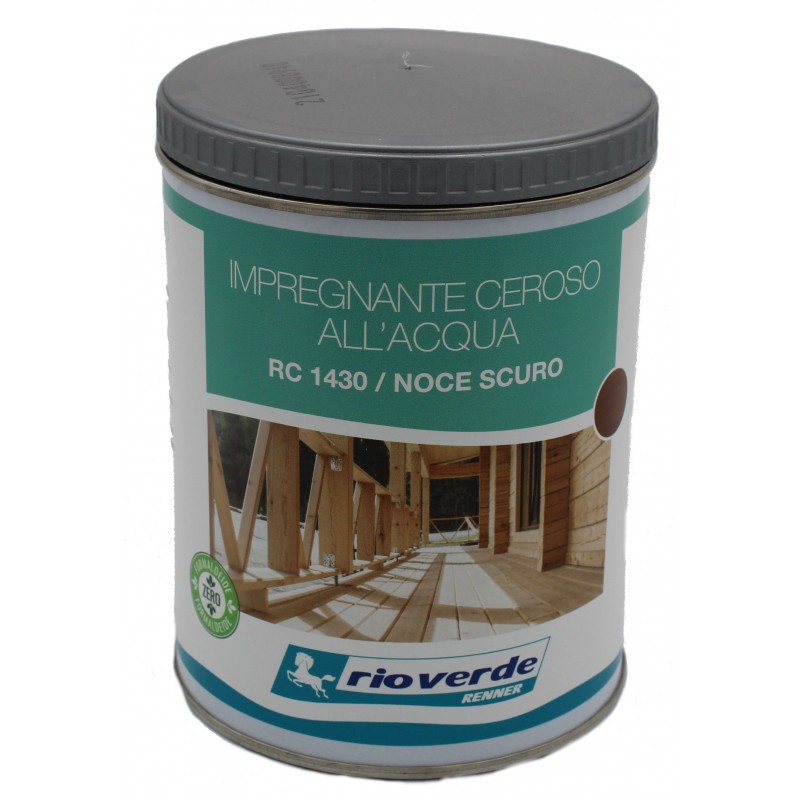 Impregnante ceroso all'acqua per legno Noce scuro RC1430