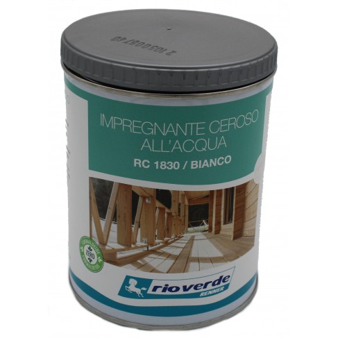 Impregnante ceroso all'acqua per legno Bianco RC1830