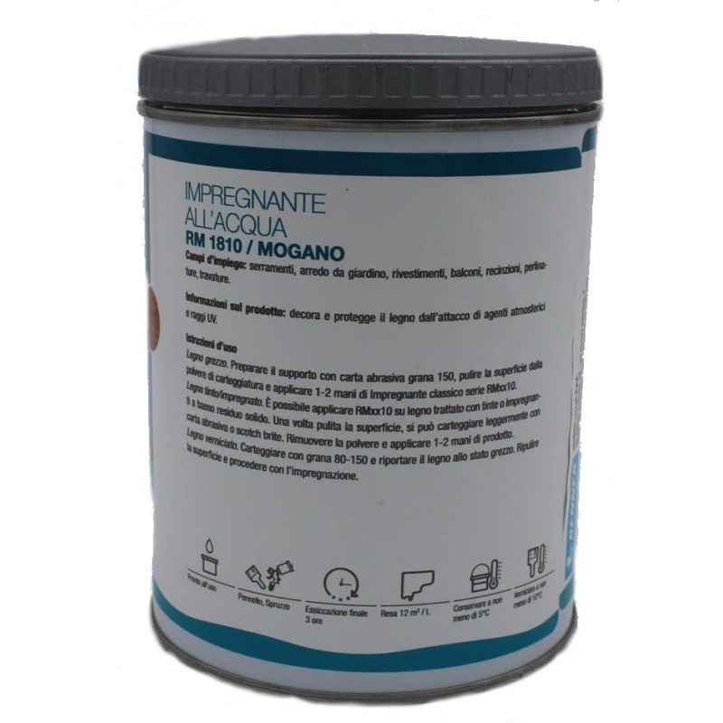 Impregnante all'acqua per legno Mogano RM 1810