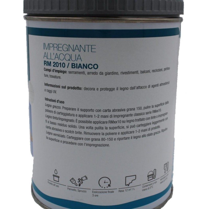 Impregnante all'acqua per legno Bianco RM 2010