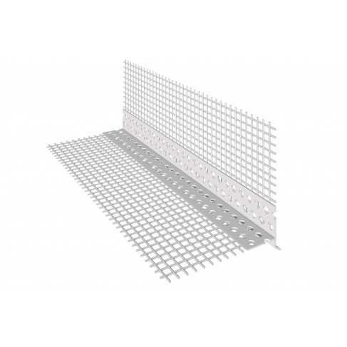 Paraspigolo Fassa in pvc con gocciolatoio diagonale a vista lunghezza 2500 mm (Confezione da 25 Pz) Fassa Bortolo - 1