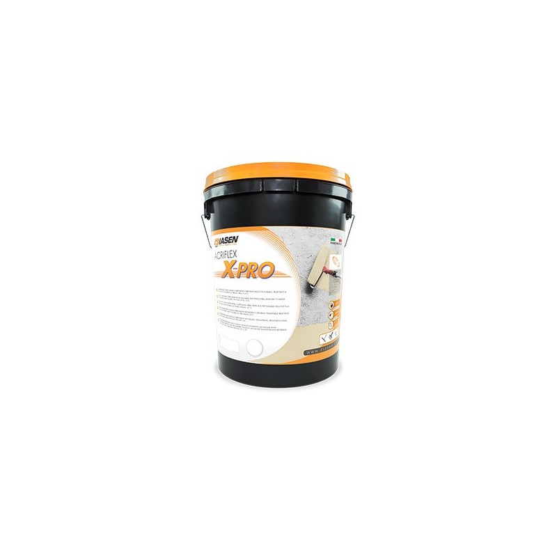 Impermeabilizzante Diasen Acriflex X-Pro bianco e grigio (Secchio da 5 e 20 Kg)