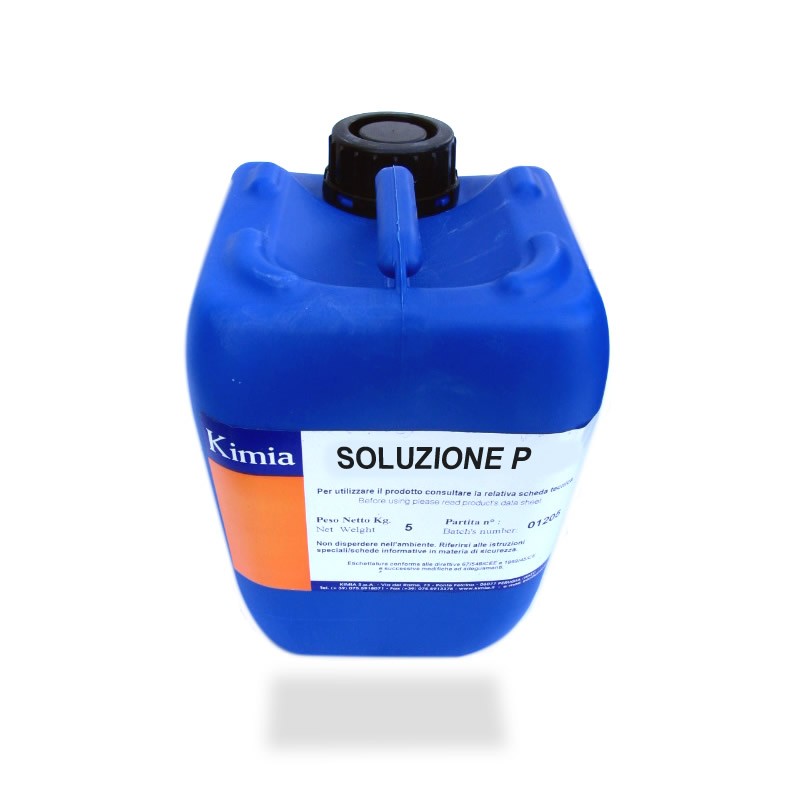 Formulato chimico a base di acidi tamponati Soluzione P Kimia (Contenitori da 5 lt e 25 lt)
