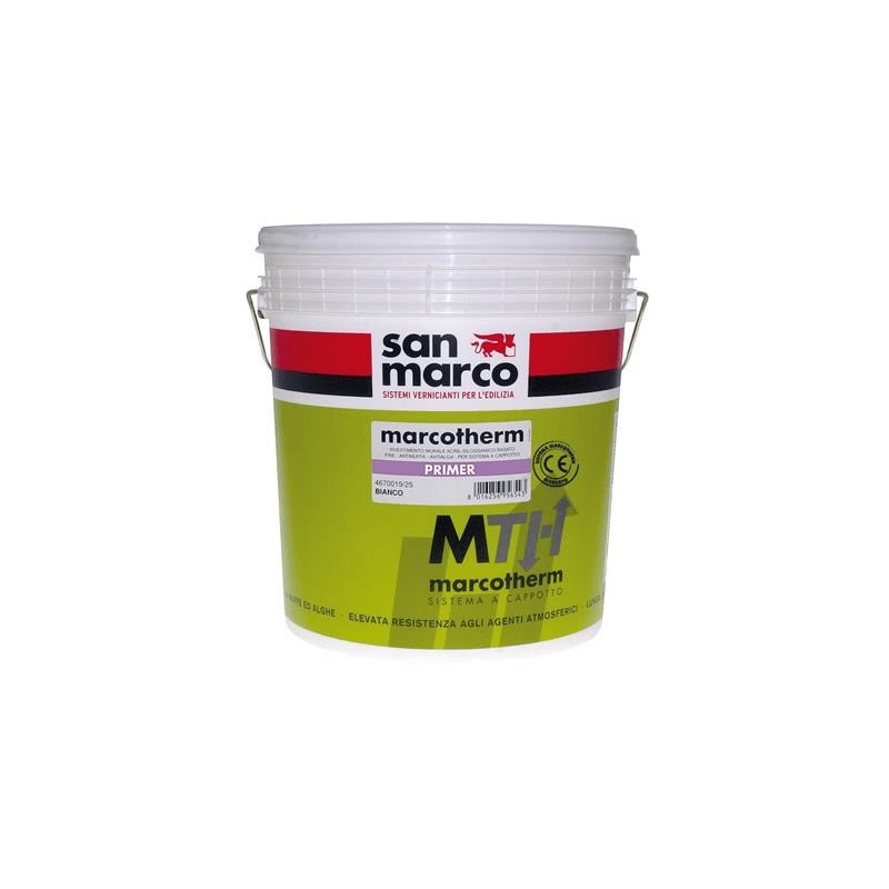 Fissativo murale coprente Marcotherm primer per interni ed esterni (Secchio 15 Litri) San Marco - 1